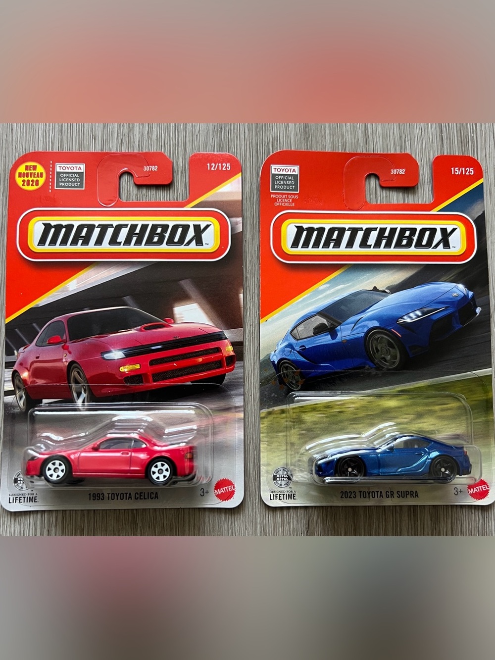 1993 Toyota Celica & 2023 Toyota GR Supra Matchbox